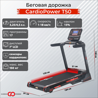 Беговая дорожка CardioPower T50 - Интернет магазин тренажеров и спортивных товаров Ural Fitness в Екатеринбурге , Москва, Московская область Урал Фитнес продажа тренажеров беговая дорожка велотренажер эллиптический тренажер теннисный стол велосипед батут для детей 